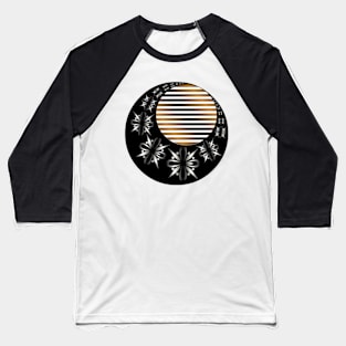 Ornamental waning moon Baseball T-Shirt